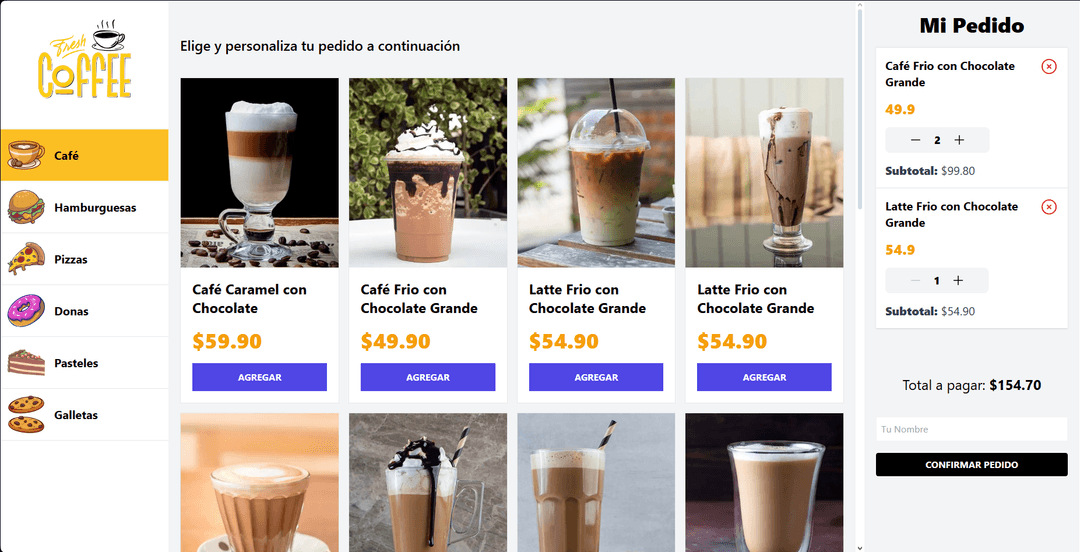 Fresh Coffee - Digital food kiosk